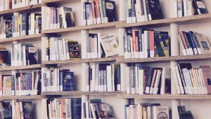 Books on a shelf