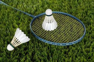 Badminton on grass