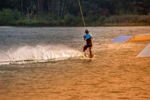 A wakeboarder