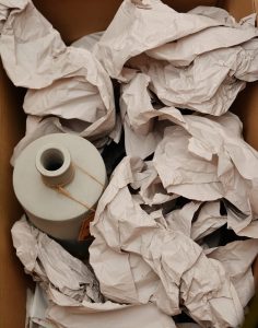 A box with some wrapping paper