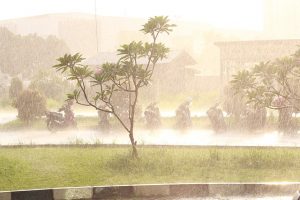 Heavy raining