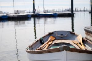 Rowboat on the river