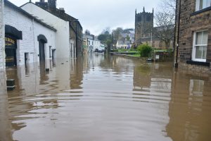 Flooded neighborhood.