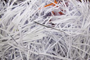 Shredded documents.