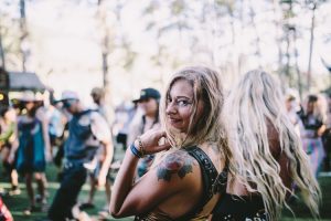Woman at a music festival.
