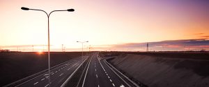 a road in sunset