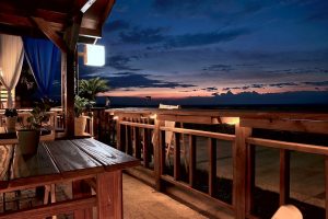 House porch on the beach.