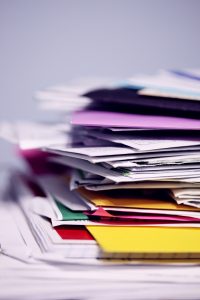 a stack of documents