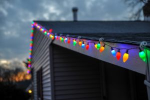 christmass ornaments on the roof