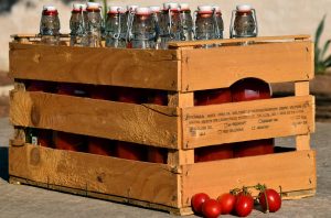 box with bottles