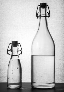 glass bottles