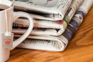 Newspaper and a mug