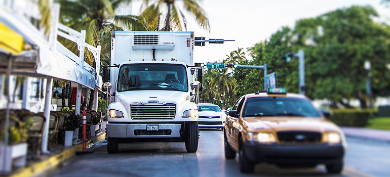 truck on a Miami street