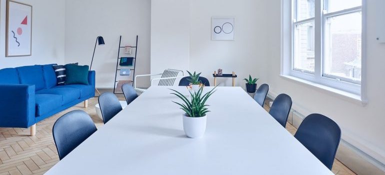 A modern conference room.