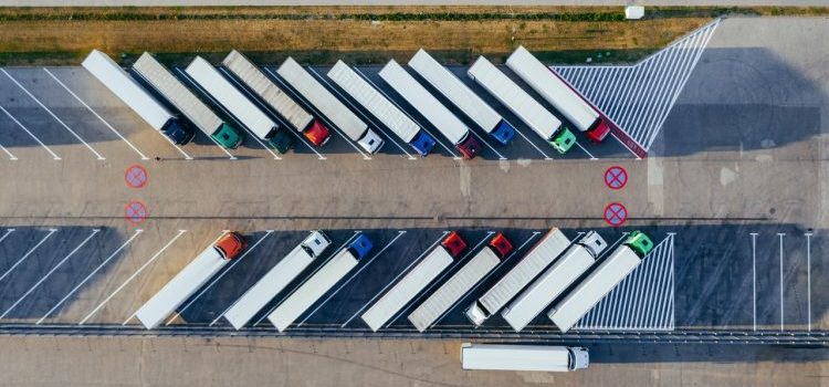 trucks parked