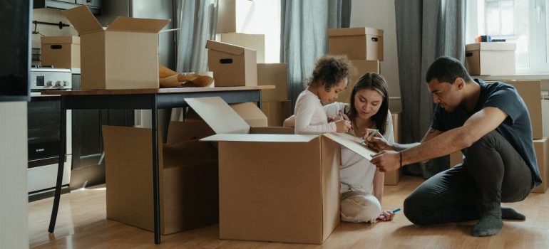 family packing for a move