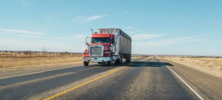 local movers Pompano Beach truck on the road