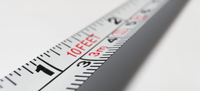 A measuring tape.