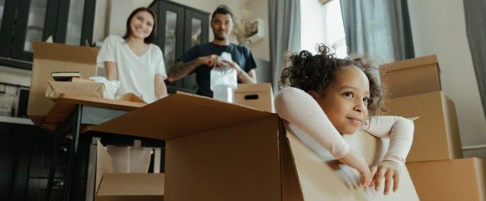 Family in the middle of a move.