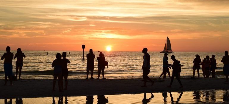 sunset on the beach