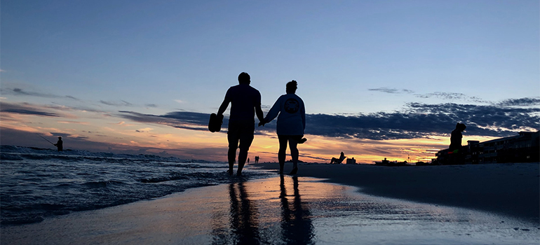 a couple on the beach