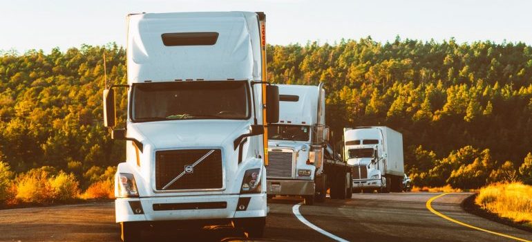 trucks on highway