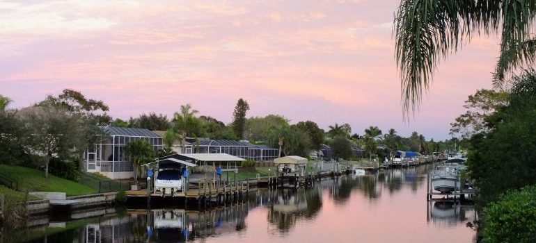 One of the canals in Cape Coral.