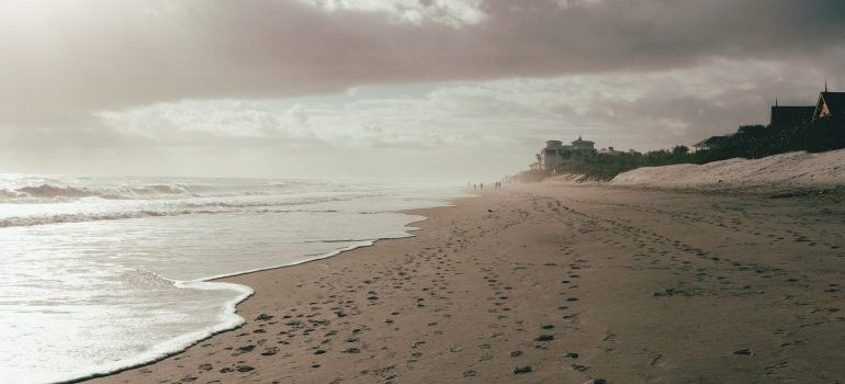 a beach and water