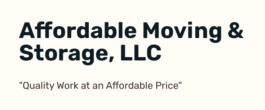 Affordable Moving & Storage company logo