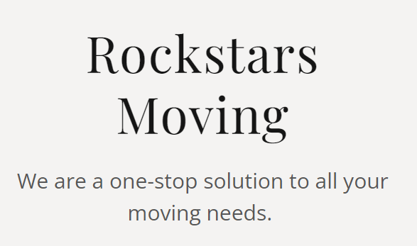 Rock star moving labor company logo
