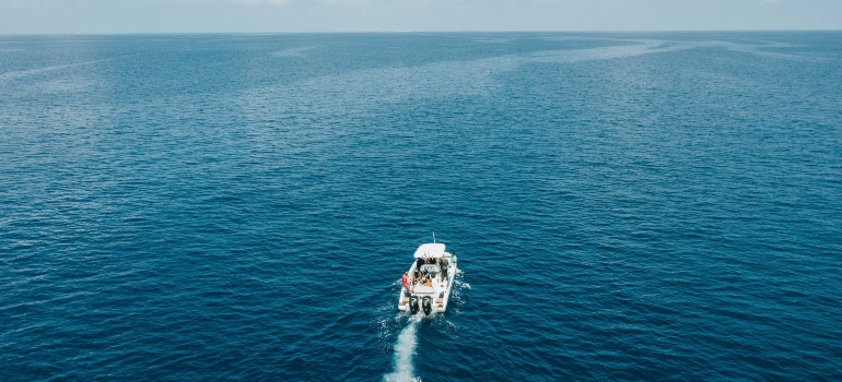 yacht on the sea