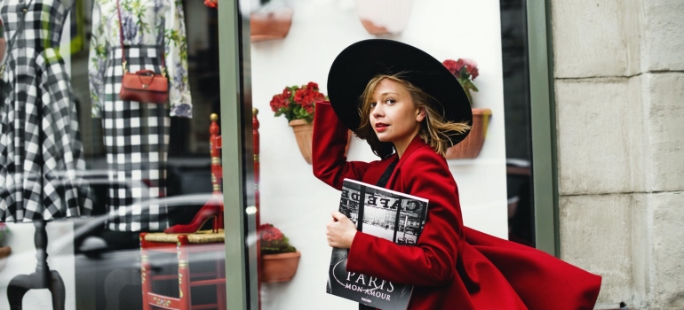 Woman enjoying shopping like one of the best things to do in Delray beach