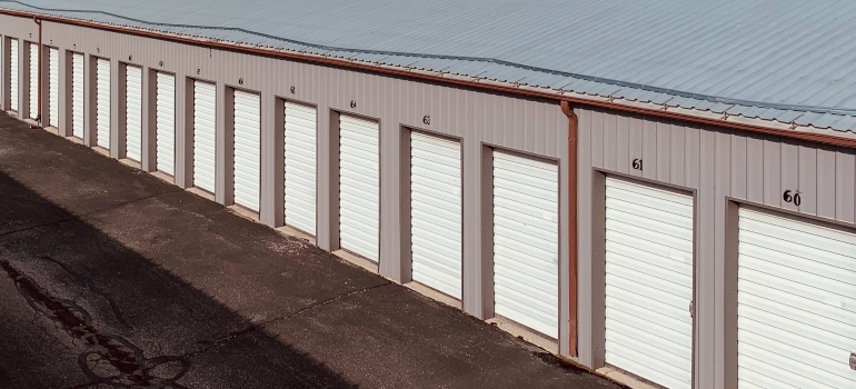 Self-storage units next to each other