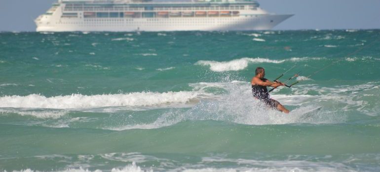 man surfing in Dania beach