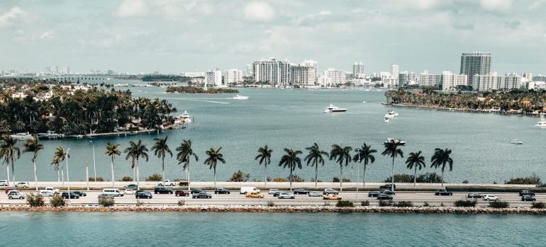 Areal view of Miami Beach