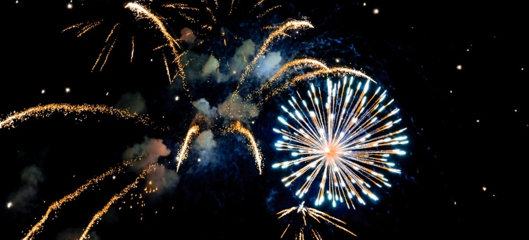 Photo of fireworks during nighttime.