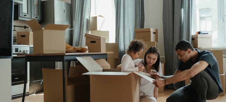 a family enjoying their time in a new home