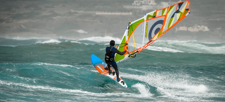 Windsurfing.