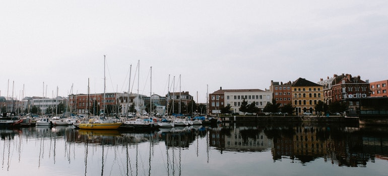 Boats on a bay