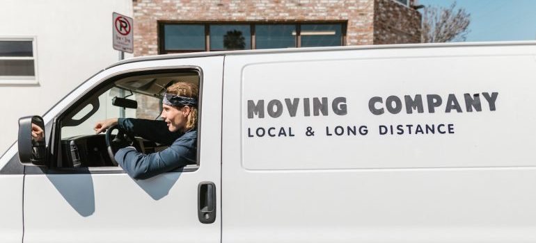 local movers Apollo Beach FL in a moving van