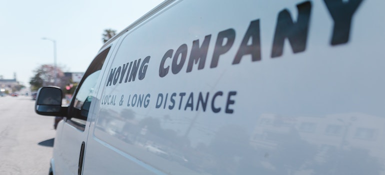 Long distance moving company truck