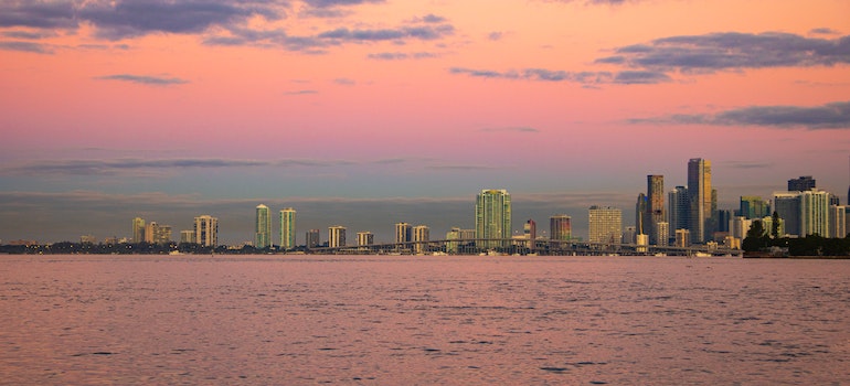 Buildings seen from the sea