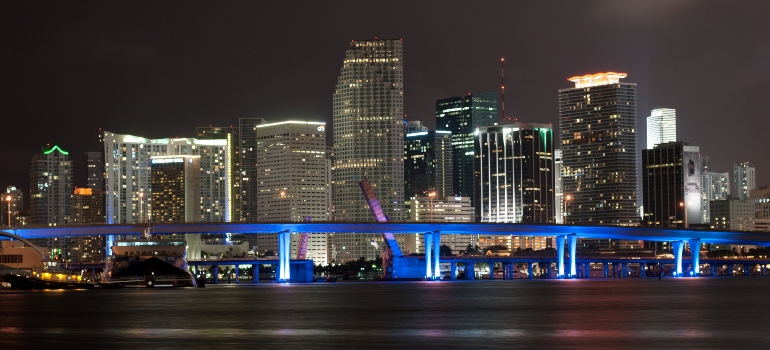 city building at night