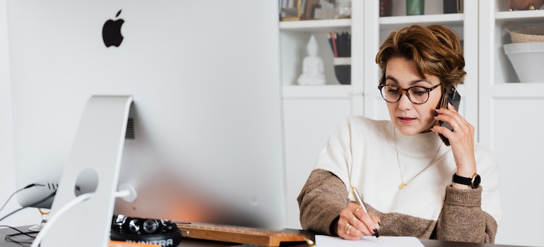 Woman having a phone call