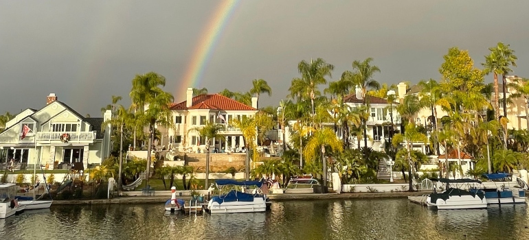 Houses on the waterfront 