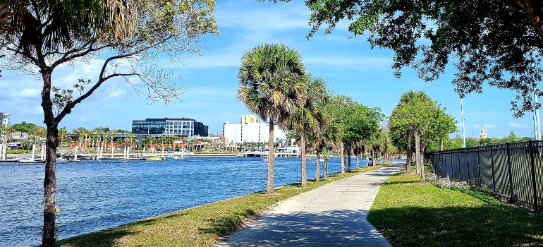 walking trail near river