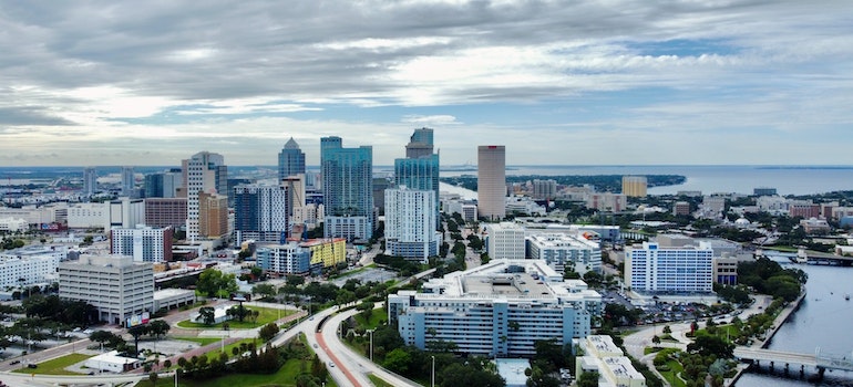 aerial view of the city