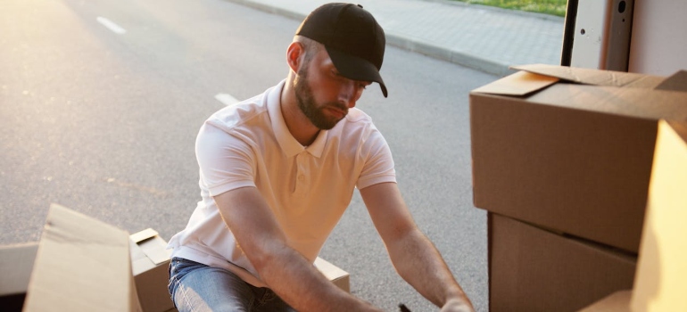 A man that is a part of the commercial movers Pensacola