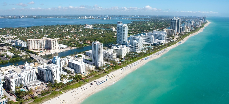 A beach in Miami downtown