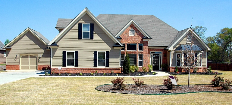 A grey painted house